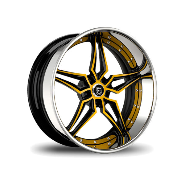Black Yellow Wheel Cover 13 Inch For Four-Wheel - obrazek 2