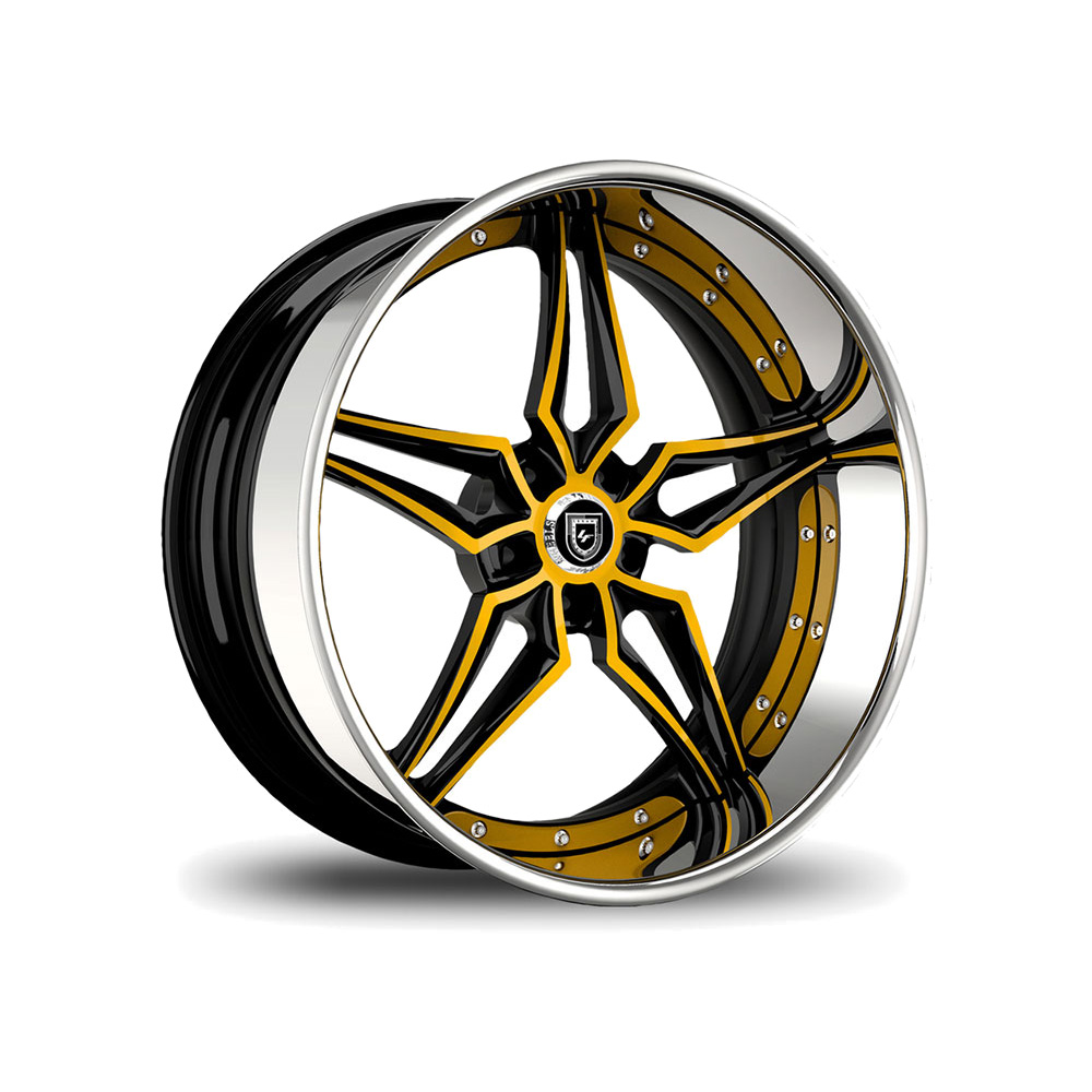 Black Yellow Wheel Cover 13 Inch For Four-Wheel - obrazek 2