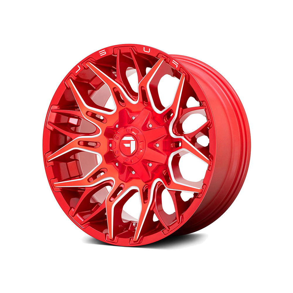 Fuel Twitch - D771 / Candy Red & Milled 6 LUG - obrazek 2
