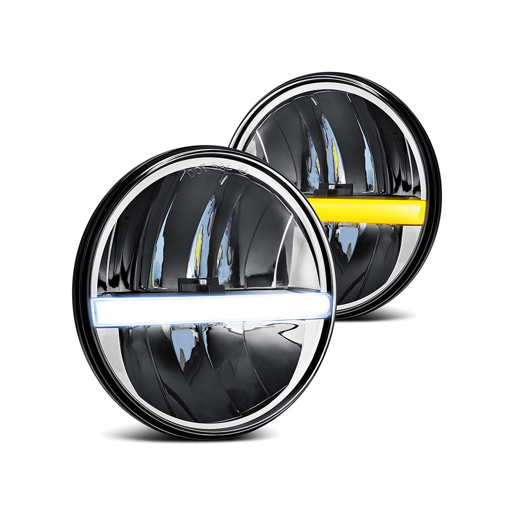 SUPAREE 7 Round LED Headlights RGB Halo Angel - obrazek 3
