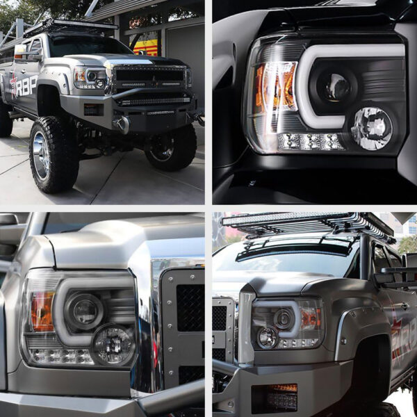 Autoparts LED Black Projector Headlights - obrazek 6