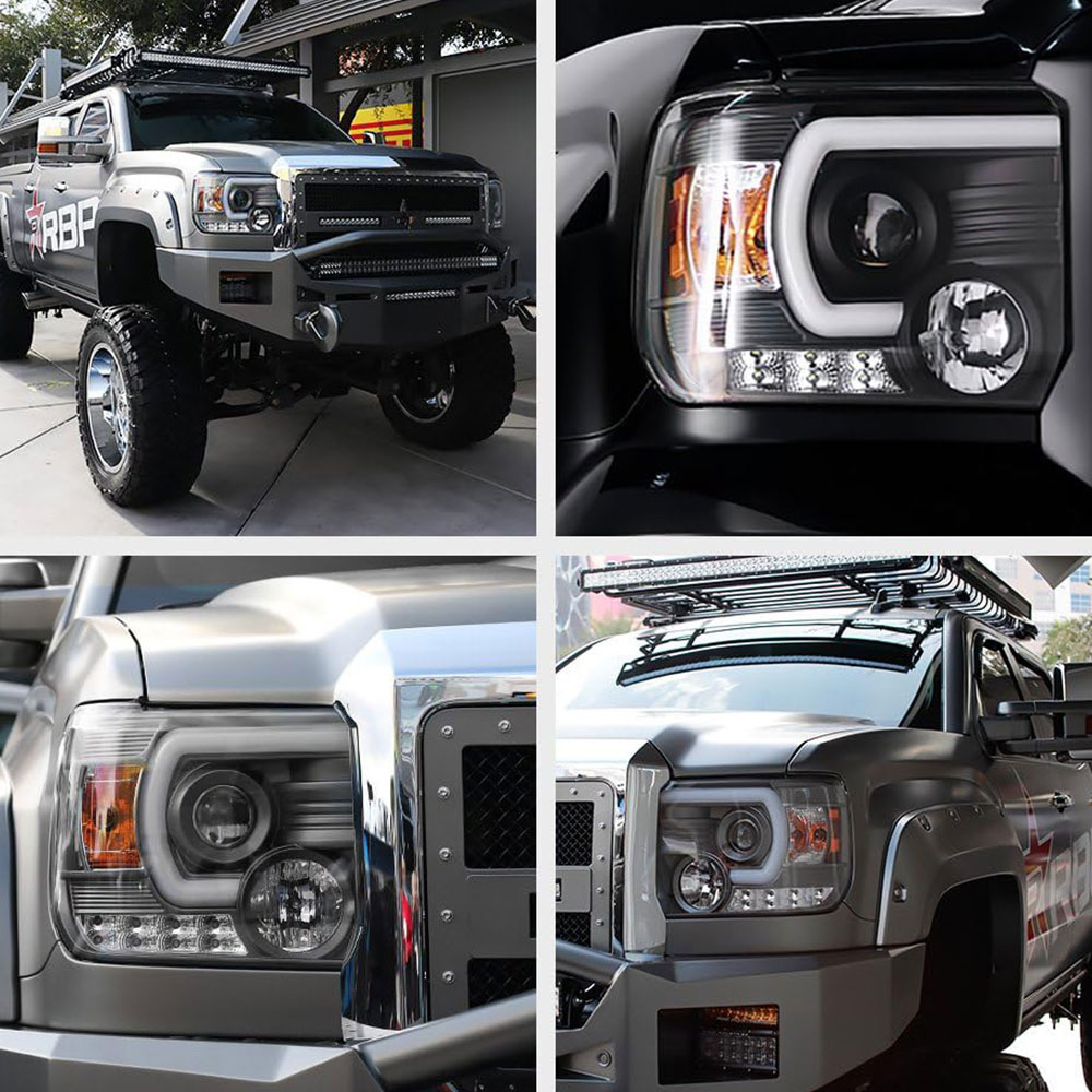 Autoparts LED Black Projector Headlights - obrazek 6