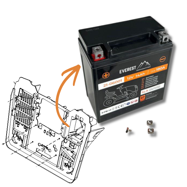 Akumulator 14 Ah Husqvarna, viking, montowany z tyłu